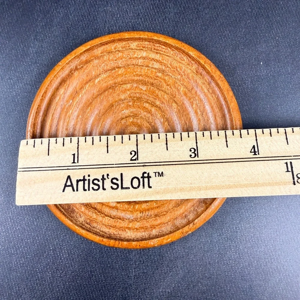Dansk Teak Wood Coasters Set of 8 Round Danish Modern Quistgaard Denmark JHQ